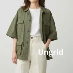 Ungrid アングリッド ルーズ ミリタリー シャツ 半袖
