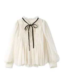 【SNIDEL】新品タグ付き　エンブロイダリー楊柳シフォンブラウス