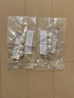 長さ調節用ホワイトパール チャーム 2個セット