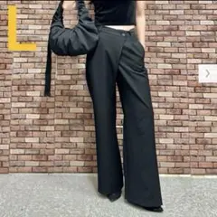ジーユー GU 新作完売 ラップスラックスZ+E ネイビー 一部店舗限定商品 L