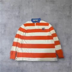 Ralph Lauren ラルフローレン ラガーシャツ長袖 太ボーダーLTサイズ