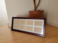 フォトフレーム L判8枚用　62×27cm　壁掛け、立掛け両用