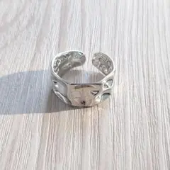 シルバー925 オープンリング　ヴィンテージリング　シンプル シルバー B27