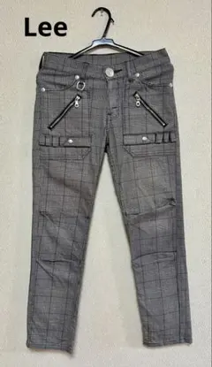 【美品】Lee RIDERS 08552 W26 千鳥格子 チェック パンツ合皮のサムネイル