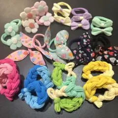 カラフルヘアゴムセット 14種類　２本セット　計２４本