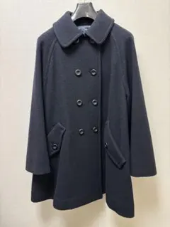 【11/19までの】トゥービーバイアニエスベー Aラインピーコート ネイビー36