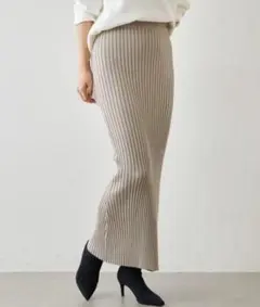 美品 Whim Gazette ニット フィット スカート フレア タイト リブ Whim Gazette｜ニットフィットスカート | Rakuten Fashion(楽天