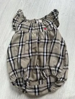 POLO ベビーチェック柄ロンパース 80