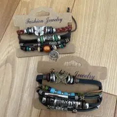 インディアンジュエリー ブレスレット ターコイズ ナバホ レザー セット