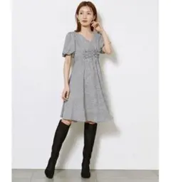 snidel バリエプリントワンピース チェック柄