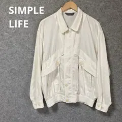 SIMPLE LIFE ホワイト ボタン付き ジャケットのサムネイル
