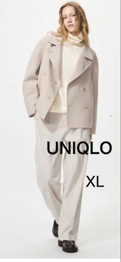 UNIQLO タックワイドパンツ　カラーナチュラル　XL