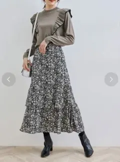 ROPE PICNIC花柄フレアスカート