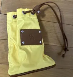 BA 巾着ポーチ イエロー ブラウンのサムネイル