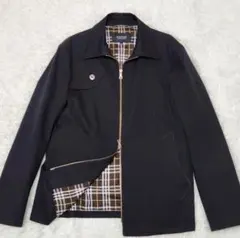 バーバリーブラックレーベル　スウィングトップ　ノバチェック　ダブルファスナー　L