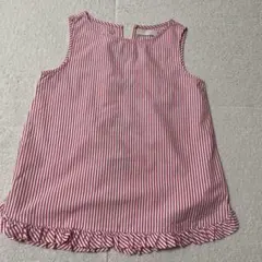 ZARA GIRLS 赤ストライプ ノースリーブトップス 152cmのサムネイル