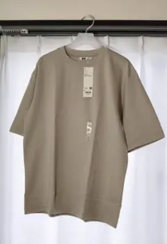 【新品未使用】ユニクロ エアリズムコットンオーバーサイズTシャツ ライトグレーのサムネイル