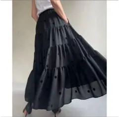 SHE TOKYO　Lisa sheer dot ブラック34のサムネイル