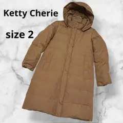 Ketty Cherie ダウンコート フード取外可 ベージュ M相当