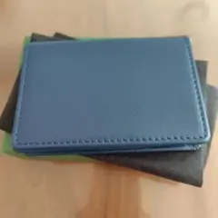 ネイビー 本革 名刺入れ