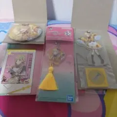 ま*ん様 一番くじ　学園アイドルマスター　藤田ことね　アクリルスタンド　缶バッジ