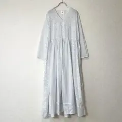 maison de soil 80'S ボイルドットパッチワーク Vネックドレスのサムネイル
