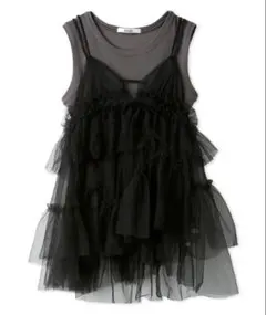 【新品未使用タグ付】 SNIDEL チュールキャミレイヤードトップス