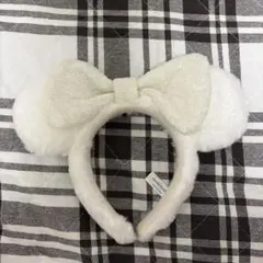 ぺ*こ様 ホワイト　ミニーカチューシャ