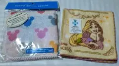 ディズニー☆プリンセス☆ミニタオル☆チャームティアラプリンセス&ミッキー品