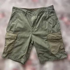 GU メンズ カーゴハーフパンツ カーキのサムネイル