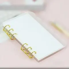 お得★アクリルバインダー リフィル もこもこ クリア A6 貯金 saving
