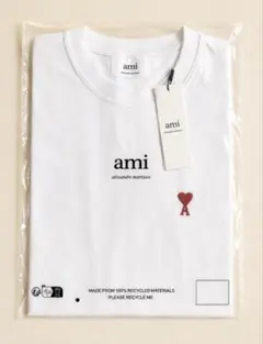 【新品タグ付】AMI PARIS アミパリス Lサイズ　ロゴ Tシャツ ホワイトのサムネイル