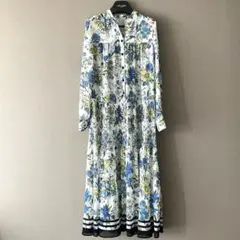 Diagram ダイアグラム ボタニカルプリント プリーツワンピース