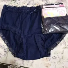 レース付きサニタリーショーツ LLサイズ ネイビー新品