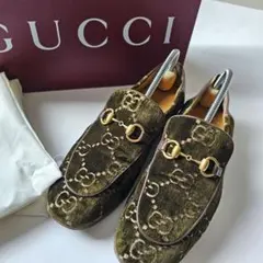 GUCCI ローファー ベルベット ホースビット