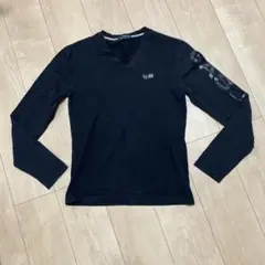 GAS ブラック Vネック 長袖カットソー サイズS