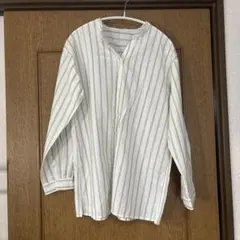 イエローストライプ 長袖シャツ Lサイズ 春服