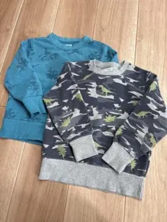 恐竜柄トレーナー 2枚セット 120cm