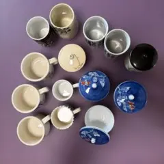 昭和レトロ　湯呑み 蓋付き湯呑み コーヒーカップ￼まとめ売りのサムネイル