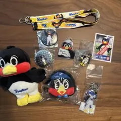 つば九郎×村上選手　 テレビショッピング　セルフパチリバスタオル&キーホルダー つば九郎×村上選手 テレビショッピング セルフパチリバスタオル