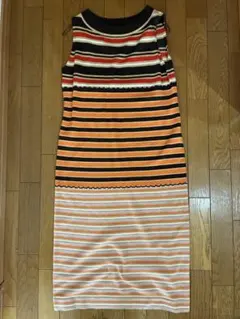 【値下げ】ユニクロMARNI ストライプ ノースリーブワンピース M
