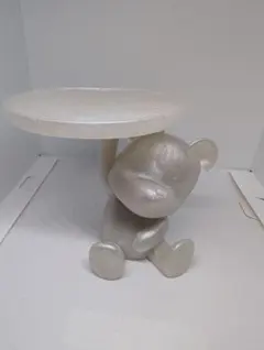 クマ型シルバー置物テーブル