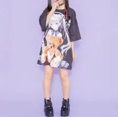 完売品】TRAVAS TOKYO 総柄Super BIG Tee Black - メルカリ