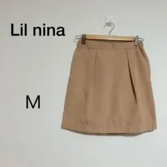 レディース Lil nina ベージュ プリーツミニスカート Mサイズ