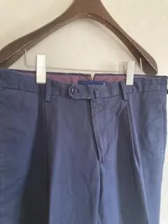 INCOTEX インコテックス コットンドレスパンツ ネイビー無地 サイズ50