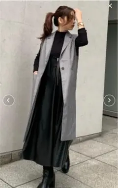 ロングベスト　ロングジレ　アウター　ジャケットのサムネイル