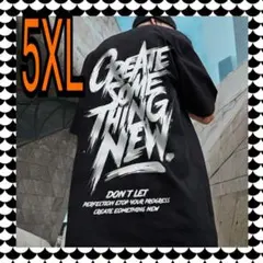 ラスト1点 5XL 半袖 ブラック Tシャツ オーバーサイズ ビックロゴ