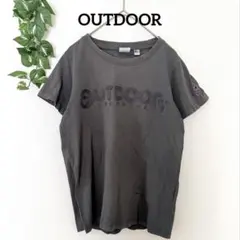 【OUTDOOR】 ロゴ刺繍 レディース半袖Tシャツ グレー (M)のサムネイル
