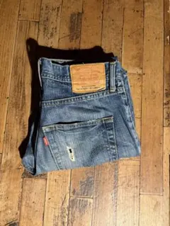 Levi's ストレートデニム ライトブルー ダメージ加工　古着