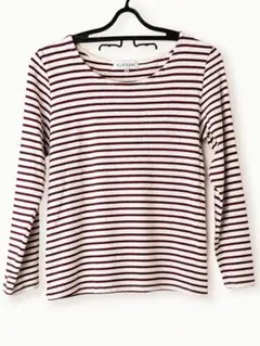 長袖赤白ボーダーTシャツ Mのサムネイル